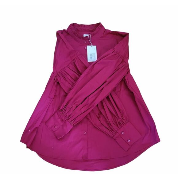 💞3 for $20💞 A New Day Button Down Ruffle Collar Blouse Size L - Picture 3 of 7